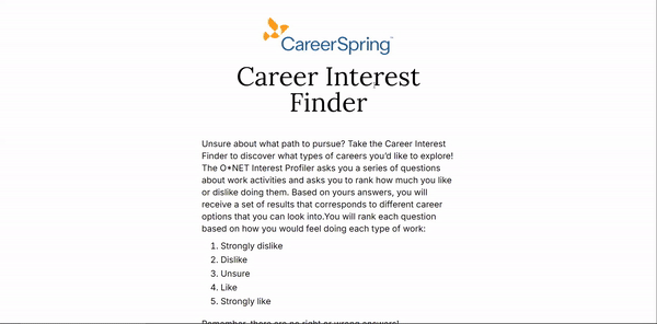 CareerSpring video gif